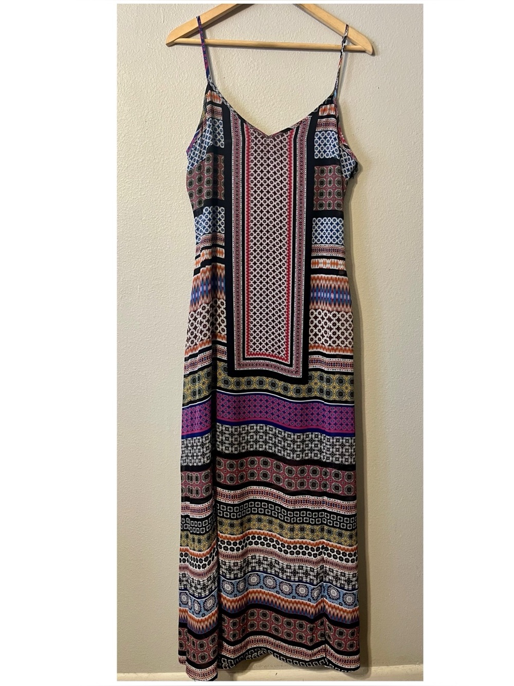 Patchwork Printed Maxi Dress Summer Sundress Boho Vintage Inspired Retro 
Sz 10